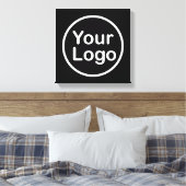 独自のロゴの追加 |黒の背景 キャンバスプリント (インサイチュ (寝室))