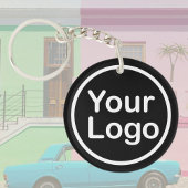 独自のロゴの追加 |黒の背景 キーホルダー