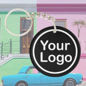 独自のロゴの追加 |黒の背景 キーホルダー