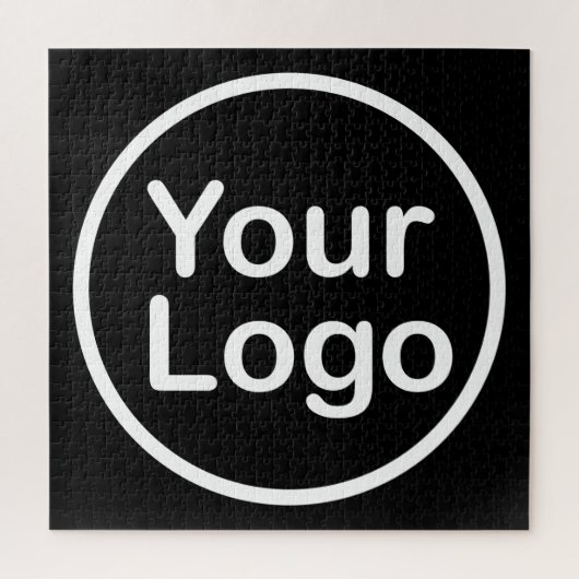 独自のロゴの追加 |黒の背景 ジグソーパズル (縦)