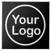 独自のロゴの追加 |黒の背景 タイル (正面)