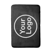 独自のロゴの追加 |黒の背景 バスマット (正面縦)