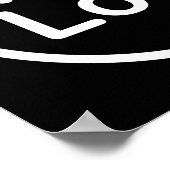 独自のロゴの追加 |黒の背景 ポスター (角)