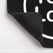 独自のロゴの追加 |黒の背景 マウスパッド (コーナー)