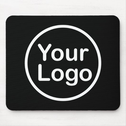 独自のロゴの追加 |黒の背景 マウスパッド (正面)