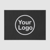 独自のロゴの追加 |黒の背景 薄葉紙 (正面)