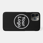 独自のロゴの追加 |黒の背景 Case-Mate iPhoneケース (裏面(横))