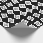 独自のロゴまたは画像パターン | 黒（編集可能） ラッピングペーパー (角)
