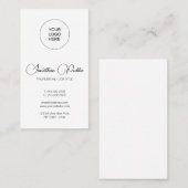 独自のロゴをここにアップロードタイポグラフィVertical 名刺 (正面/裏面)