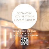 独自のロゴをアップロード 小規模ビジネス ブランディング QRコード ウィンドウサイン (シート2)