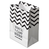 独自のロゴを作成する ミディアムペーパーバッグ (裏面アングル)