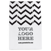 独自のロゴを作成する ミディアムペーパーバッグ (正面)