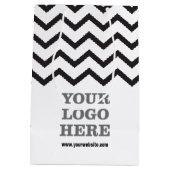 独自のロゴを作成する ミディアムペーパーバッグ (裏面)