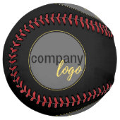 独自のロゴを作成ビジネスマーケティングプロモーションブラック ソフトボール (正面左)