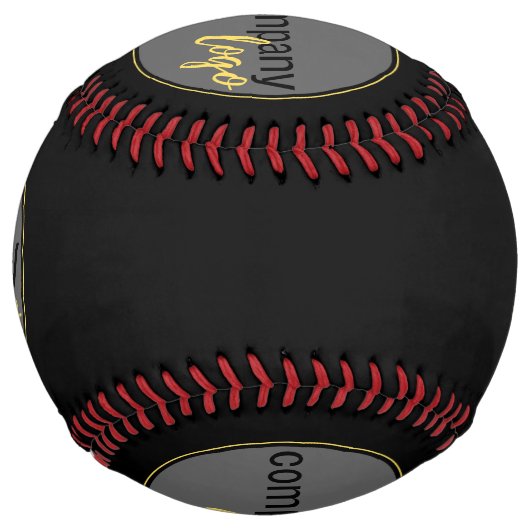 独自のロゴを作成ビジネスマーケティングプロモーションブラック ソフトボール (正面)