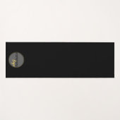 独自のロゴを作成ビジネスマーケティングプロモーションブラック ヨガマット (正面(横))