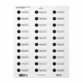 独自のロゴを追加するカスタム差出人住所 ラベル (フルシート)