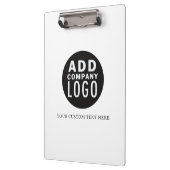 独自のロゴを追加するカスタム文字 |ビジネス クリップボード (左)