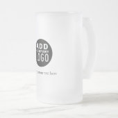 独自のロゴを追加するカスタム文字 フロストグラスビールジョッキ (正面右)