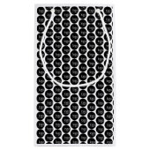 独自のロゴを追加する繰り返しパターンビジネスブランド スモールペーパーバッグ (裏面)