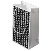 独自のロゴを追加する繰り返しパターンビジネスブランド スモールペーパーバッグ (裏面アングル)