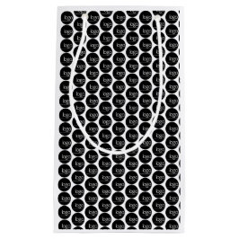 独自のロゴを追加する繰り返しパターンビジネスブランド スモールペーパーバッグ