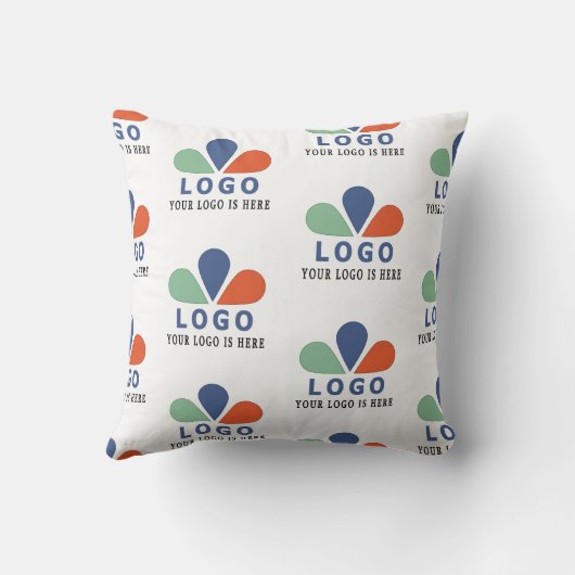 独自のロゴを追加する。装飾用クッション クッション (裏面)