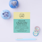 独自のロゴを追加,ヒンズー教のイベント広告 チラシ (シングル)