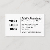 独自のロゴイメージカスタムビジネスのモダン作成 名刺 (正面)