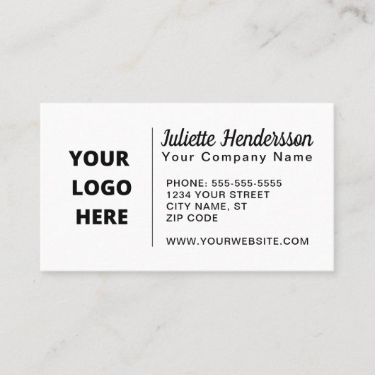 独自のロゴイメージカスタムビジネスのモダン作成 名刺 (正面)