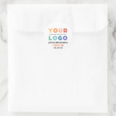 独自のロゴカスタムビジネスソーシャルメディアの作成 ラウンドシール (バッグ)