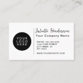 独自のロゴカスタムフォトビジネスのエレガント作成 名刺 (正面)