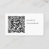 独自のロゴカスタムQRコードを作成モダンする 名刺 (裏面)
