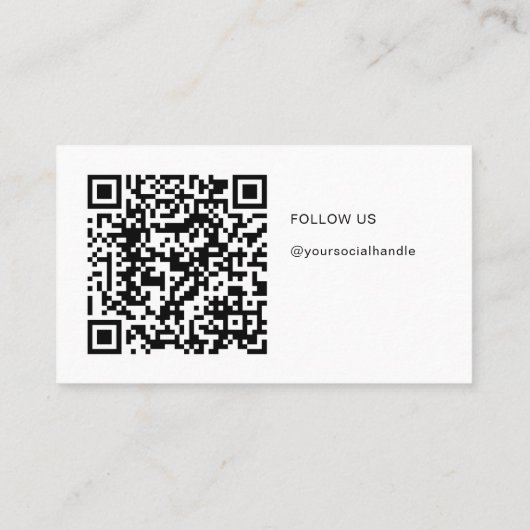 独自のロゴカスタムQRコードを作成モダンする 名刺 (裏面)