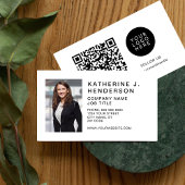 独自のロゴカスタムQR写真の作成モダン 名刺