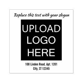 独自のロゴスタンプのタグラインのスローガンのアドレスを作成 ラバースタンプ