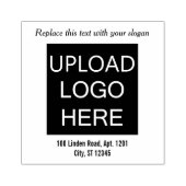 独自のロゴスタンプのタグラインのスローガンのアドレスを作成 ラバースタンプ (インプリント)