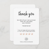 独自のロゴスモールビジネスサンキューカード サンキューカード (正面/裏面)