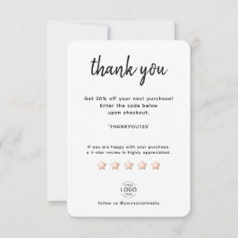 独自のロゴスモールビジネスサンキューカード サンキューカード