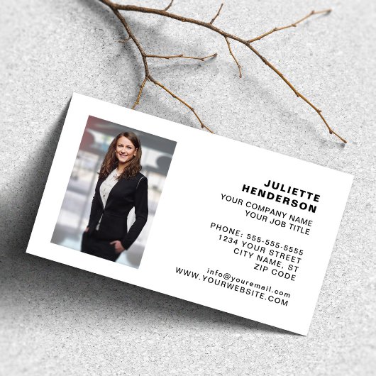 独自のロゴフォトQRのモダン作成 名刺