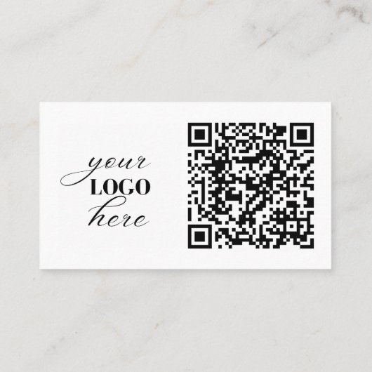 独自のロゴフォトQRのモダン作成 名刺 (裏面)