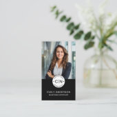 独自のロゴブラックプロフェッショナルの作成 名刺 (スタンド正面)