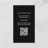 独自のロゴブラックプロフェッショナルの作成 名刺 (裏面)
