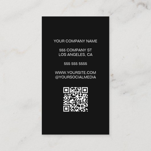 独自のロゴブラックプロフェッショナルの作成 名刺 (裏面)