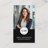 独自のロゴブラックプロフェッショナルの作成 名刺 (正面)