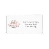 独自のロゴ会社のアドレカスタムスを追加する ラベル (正面)