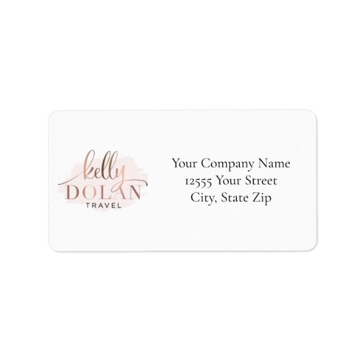 独自のロゴ会社のアドレカスタムスを追加する ラベル (正面)