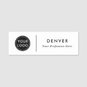 独自のロゴ名のタイトルを追加する 名札 (正面)