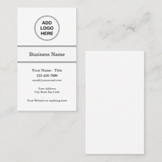 独自のロゴ名刺を作成する 名刺 (正面/裏面)