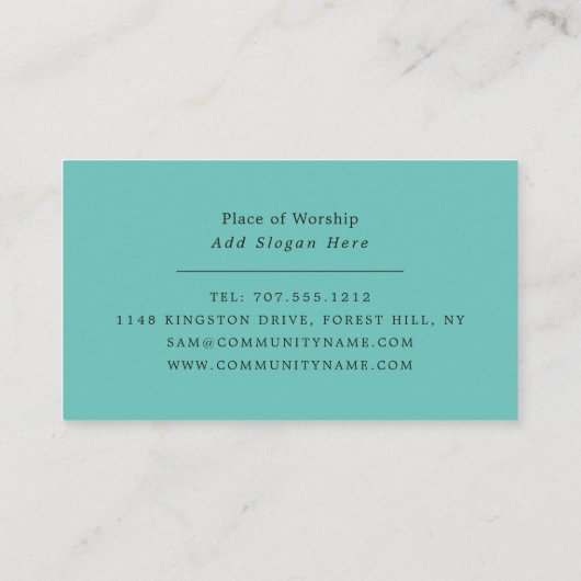 独自のロゴ、ヒンズー教、宗教を追加 名刺 (裏面)